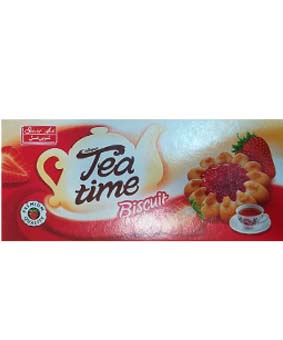 بیسکویت مربا توت فرنگی تی تایم 150گرمی